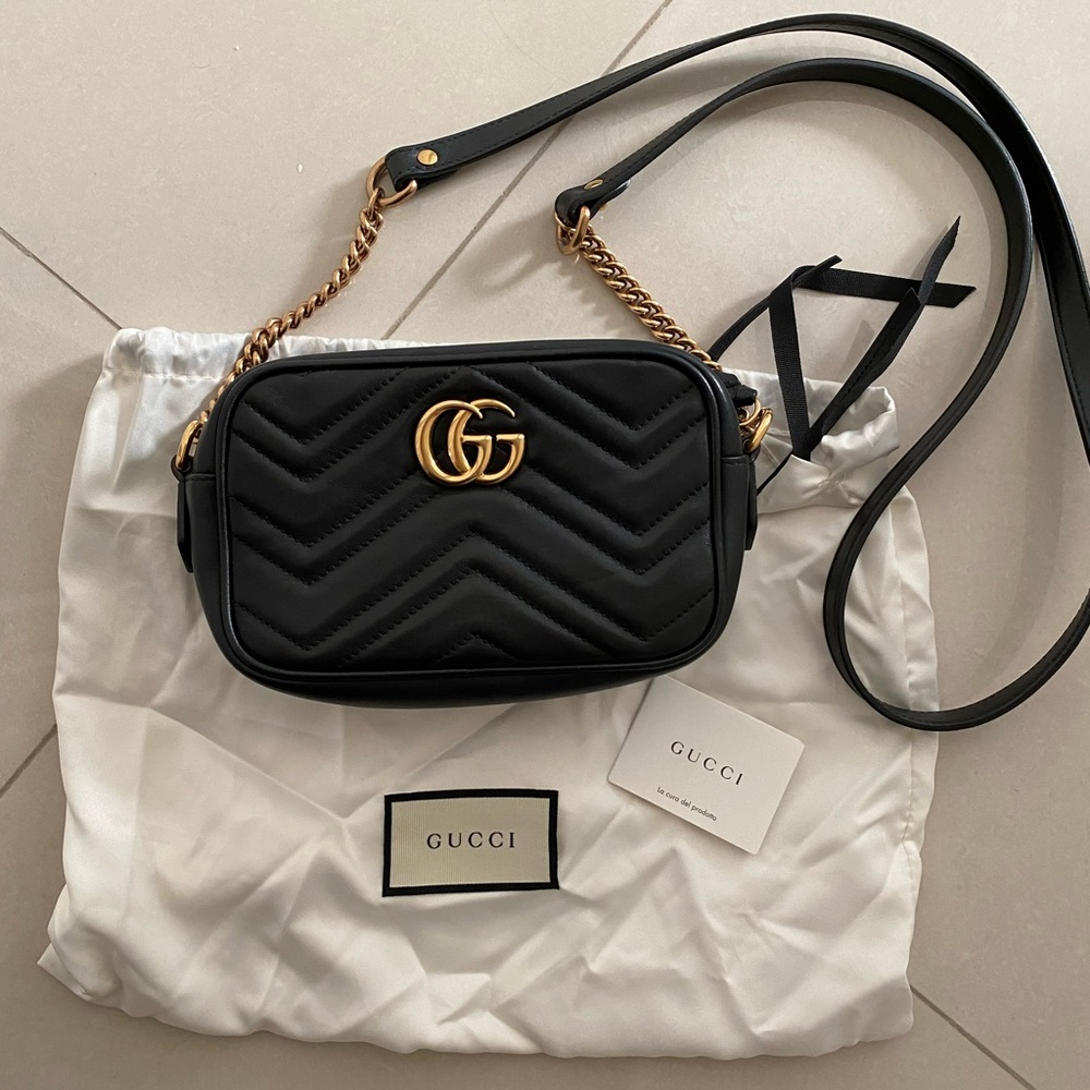 Gucci marmont mini leather bag